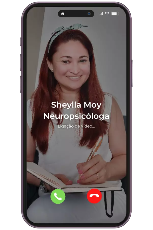 Sheylla Moy Neuropsicóloga em chamada de vídeo